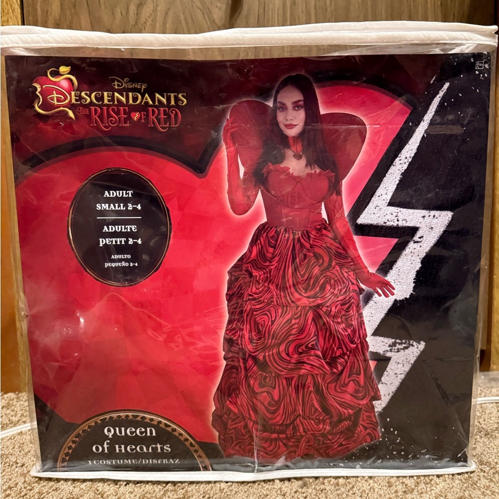 Disney Descendants The Rise of Red Queen of Hearts Costume Small (2-4)